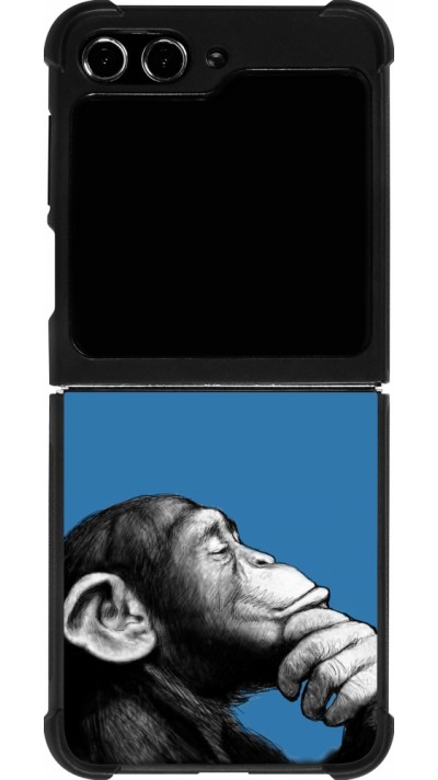 Samsung Galaxy Z Flip5 Case Hülle - Silikon schwarz Monkey Pop Art