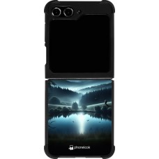 Coque Samsung Galaxy Z Flip5 - Silicone rigide noir Night Sky View