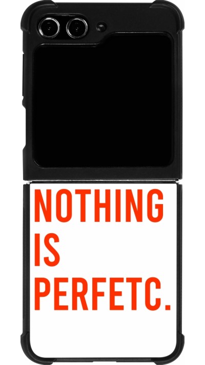 Samsung Galaxy Z Flip5 Case Hülle - Silikon schwarz Nothing is Perfetc
