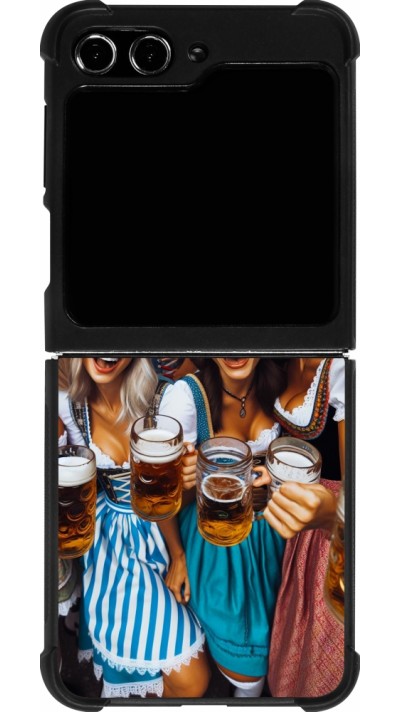 Samsung Galaxy Z Flip5 Case Hülle - Silikon schwarz Oktoberfest Frauen