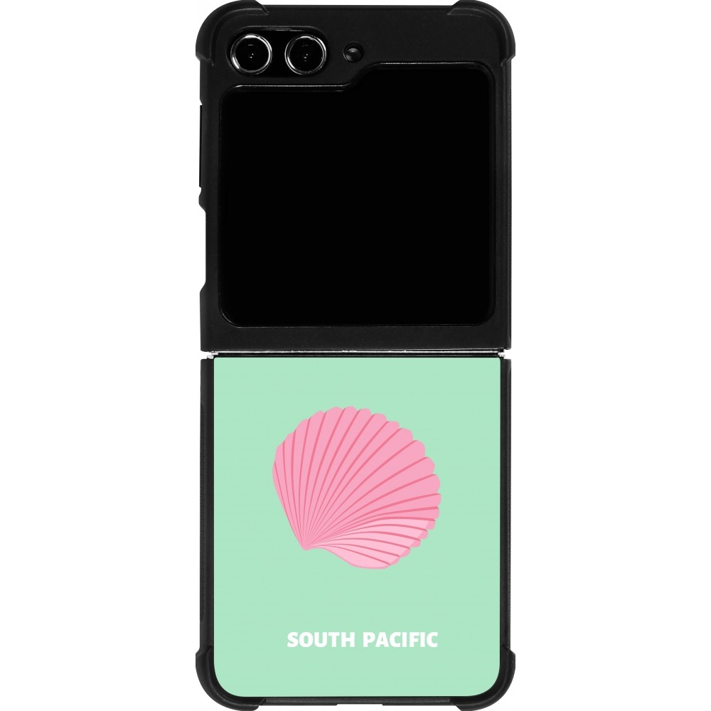 Samsung Galaxy Z Flip5 Case Hülle - Silikon schwarz Pop Summer Destination Fiji