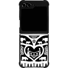 Coque Samsung Galaxy Z Flip5 - Silicone rigide noir Poya Suisse 2 noir
