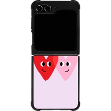 Coque Samsung Galaxy Z Flip5 - Silicone rigide noir Saint Valentines Day 26 Heart