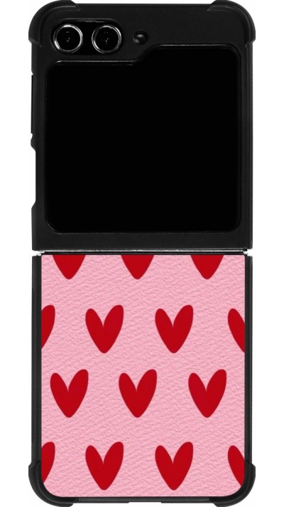 Coque Samsung Galaxy Z Flip5 - Silicone rigide noir Saint Valentines Day 26 Pattern heart