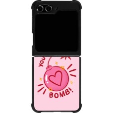 Coque Samsung Galaxy Z Flip5 - Silicone rigide noir Saint Valentines Day 26 You are the bomb