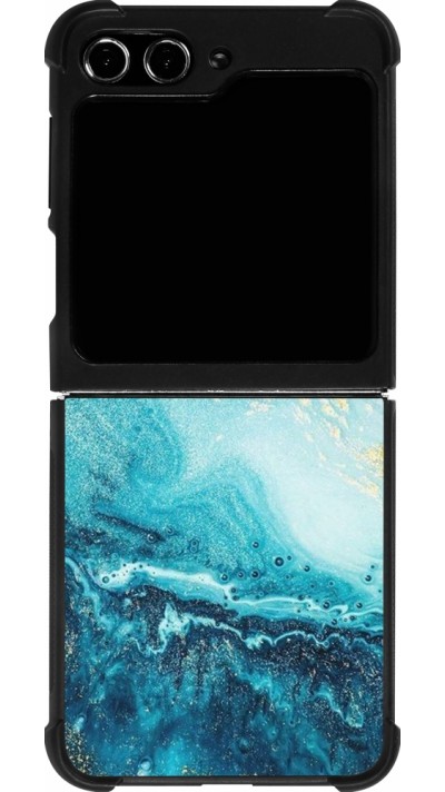 Samsung Galaxy Z Flip5 Case Hülle - Silikon schwarz Sea Foam Blue