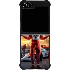Coque Samsung Galaxy Z Flip5 - Silicone rigide noir Senna The King of Rain