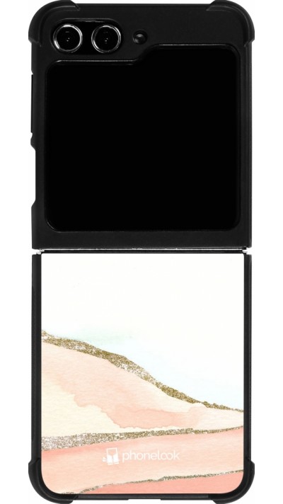 Samsung Galaxy Z Flip5 Case Hülle - Silikon schwarz Shimmering Orange