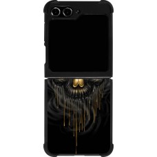 Coque Samsung Galaxy Z Flip5 - Silicone rigide noir Skull 02