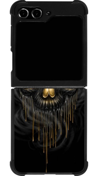 Samsung Galaxy Z Flip5 Case Hülle - Silikon schwarz Skull 02