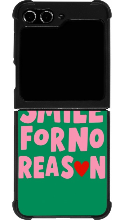Samsung Galaxy Z Flip5 Case Hülle - Silikon schwarz Smile for no reason 2026