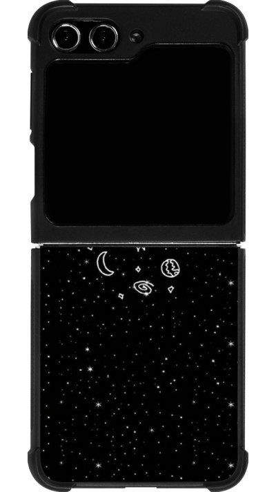 Samsung Galaxy Z Flip5 Case Hülle - Silikon schwarz Space Doodle