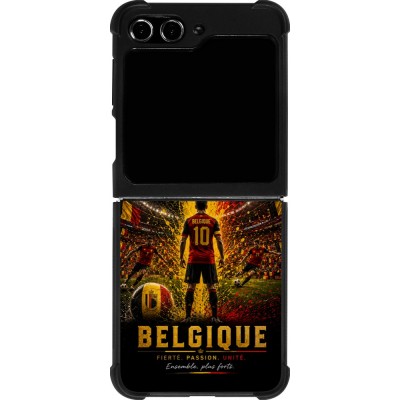 Samsung Galaxy Z Flip5 Case Hülle - Silikon schwarz Fussball Belgien splash 2026
