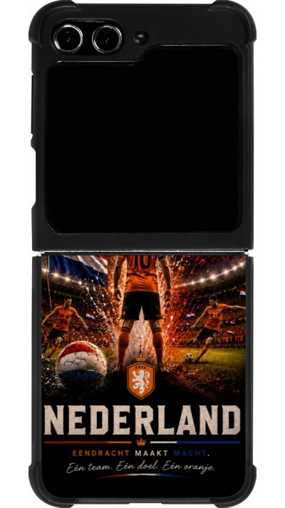 Samsung Galaxy Z Flip5 Case Hülle - Silikon schwarz Fussball Niederlande splash 2026