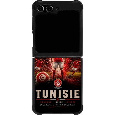Samsung Galaxy Z Flip5 Case Hülle - Silikon schwarz Fussball Tunesien splash 2026