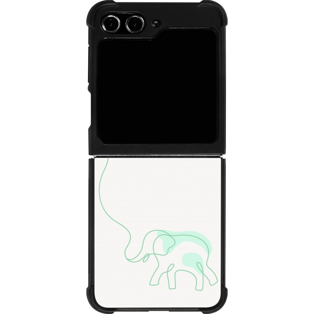 Coque Samsung Galaxy Z Flip5 - Silicone rigide noir Spring 23 baby elephant