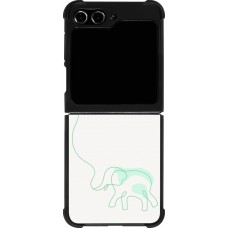 Coque Samsung Galaxy Z Flip5 - Silicone rigide noir Spring 23 baby elephant