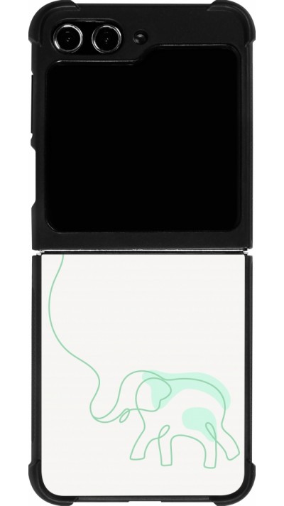 Coque Samsung Galaxy Z Flip5 - Silicone rigide noir Spring 23 baby elephant