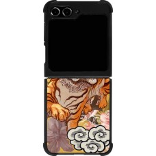 Coque Samsung Galaxy Z Flip5 - Silicone rigide noir Spring 23 japanese tiger
