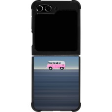 Coque Samsung Galaxy Z Flip5 - Silicone rigide noir Spring 23 pink bus