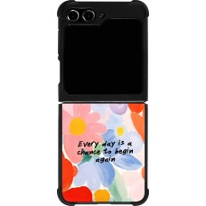 Coque Samsung Galaxy Z Flip5 - Silicone rigide noir Every day is a chance Spring 2026