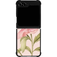 Coque Samsung Galaxy Z Flip5 - Silicone rigide noir Just Bloom Spring 2026