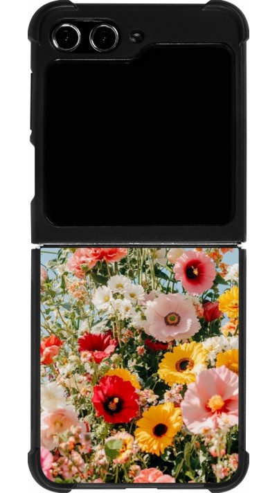 Coque Samsung Galaxy Z Flip5 - Silicone rigide noir Spring flowers Spring 2026