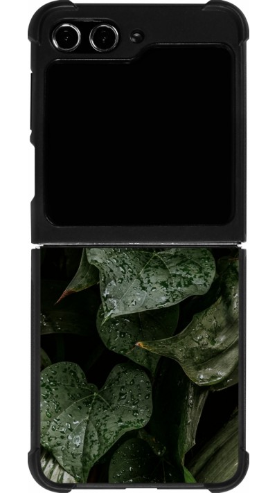 Coque Samsung Galaxy Z Flip5 - Silicone rigide noir Spring 23 fresh plants