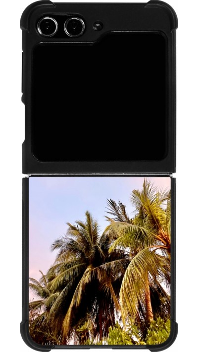 Samsung Galaxy Z Flip5 Case Hülle - Silikon schwarz Summer 2023 palm tree vibe