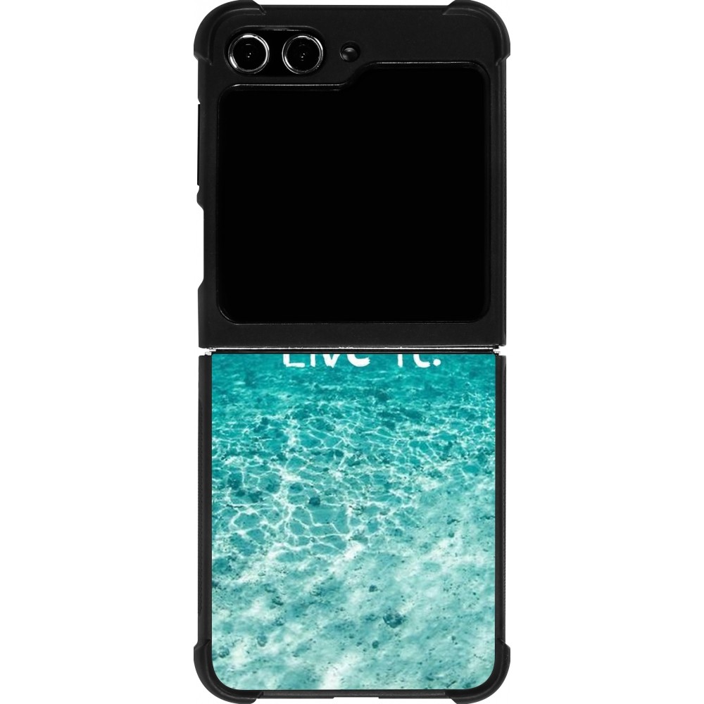 Coque Samsung Galaxy Z Flip5 - Silicone rigide noir Summer 18 24