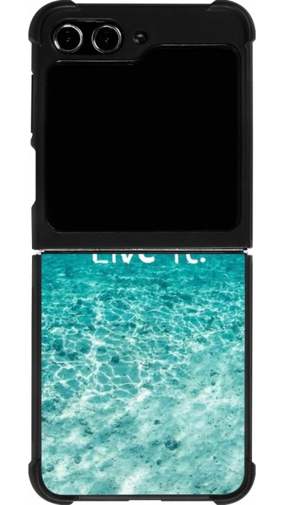 Coque Samsung Galaxy Z Flip5 - Silicone rigide noir Summer 18 24
