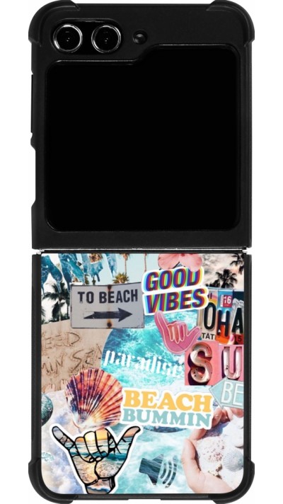 Coque Samsung Galaxy Z Flip5 - Silicone rigide noir Summer 20 collage
