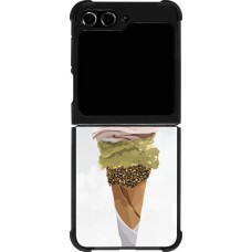 Coque Samsung Galaxy Z Flip5 - Silicone rigide noir Summer 2025 Cornet