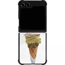 Coque Samsung Galaxy Z Flip5 - Silicone rigide noir Summer 2025 Cornet