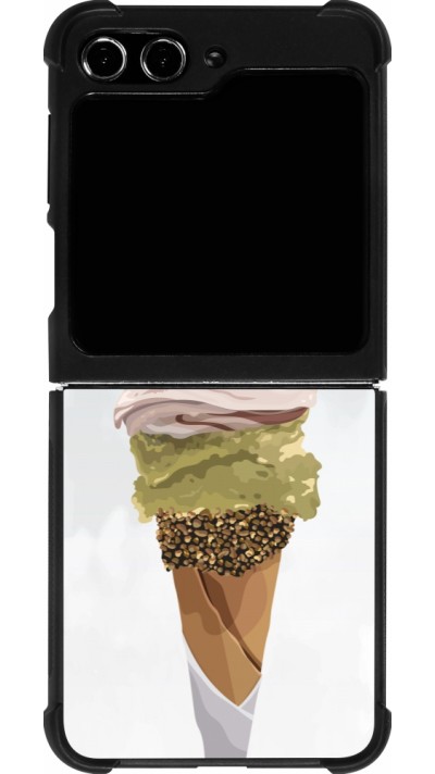 Coque Samsung Galaxy Z Flip5 - Silicone rigide noir Summer 2025 Cornet