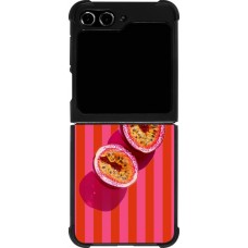 Coque Samsung Galaxy Z Flip5 - Silicone rigide noir Passion fruit Summer 2026
