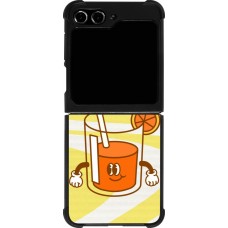 Coque Samsung Galaxy Z Flip5 - Silicone rigide noir Summer drink 2026