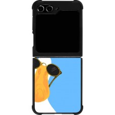 Coque Samsung Galaxy Z Flip5 - Silicone rigide noir Tell me about yourself Summer 2026