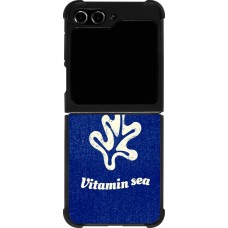 Coque Samsung Galaxy Z Flip5 - Silicone rigide noir Vitamin sea Summer 2026