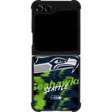 Coque Samsung Galaxy Z Flip5 - Silicone rigide noir Super Bowl 26 Seattle 2