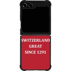 Coque Samsung Galaxy Z Flip5 - Silicone rigide noir Switzerland Great Since 1291
