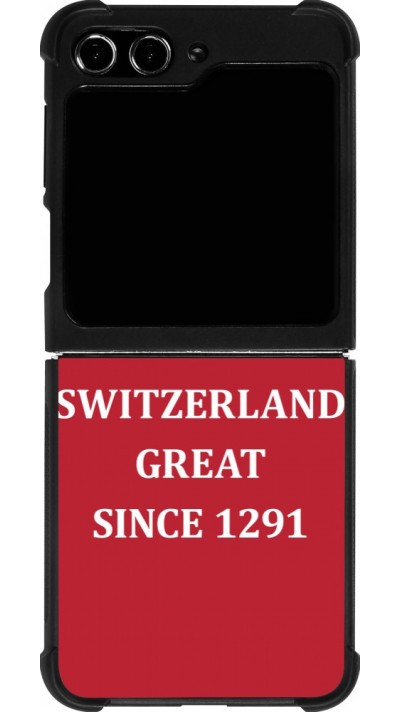 Coque Samsung Galaxy Z Flip5 - Silicone rigide noir Switzerland Great Since 1291