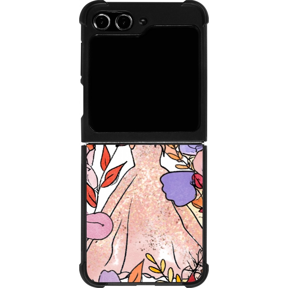 Coque Samsung Galaxy Z Flip5 - Silicone rigide noir Taylor Swift Sketch - White