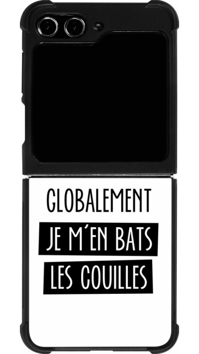 Coque Samsung Galaxy Z Flip5 - Silicone rigide noir Le truc globalement bats les couilles