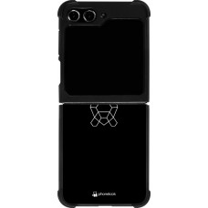 Samsung Galaxy Z Flip5 Case Hülle - Silikon schwarz Turtles lines on black
