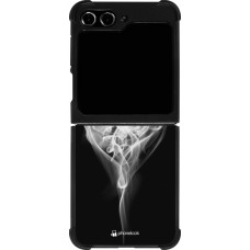 Coque Samsung Galaxy Z Flip5 - Silicone rigide noir Valentine 2022 Black Smoke