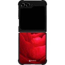 Coque Samsung Galaxy Z Flip5 - Silicone rigide noir Valentine 2022 Rose