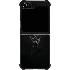 Coque Samsung Galaxy Z Flip5 - Silicone rigide noir Valentine 2023 hands forever