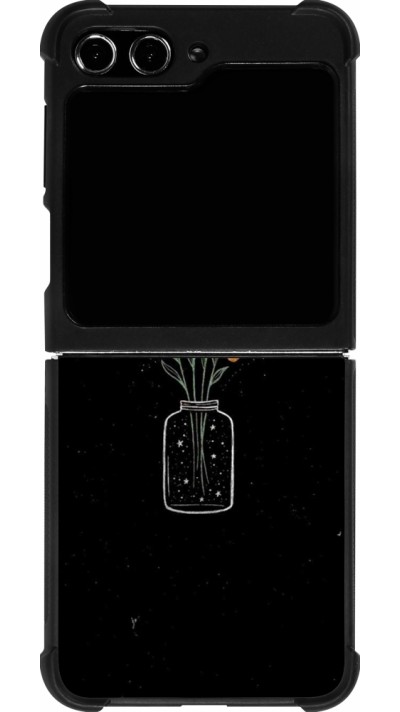 Coque Samsung Galaxy Z Flip5 - Silicone rigide noir Vase black