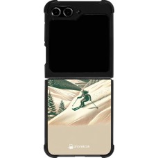 Samsung Galaxy Z Flip5 Case Hülle - Silikon schwarz Vintage Skiberg